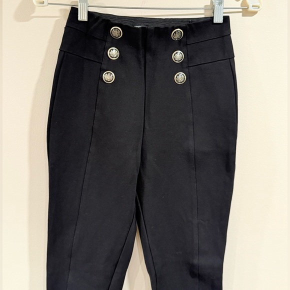 🔥Zara Black High-Waisted Pants with gold Buttons🔥 - Picture 3 of 9